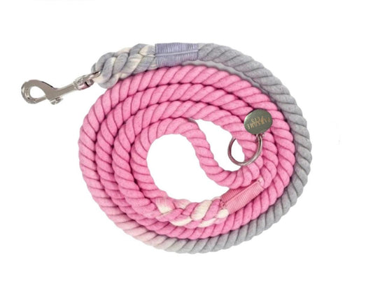 ROPE LEASH -  OMBRE GREY PINK