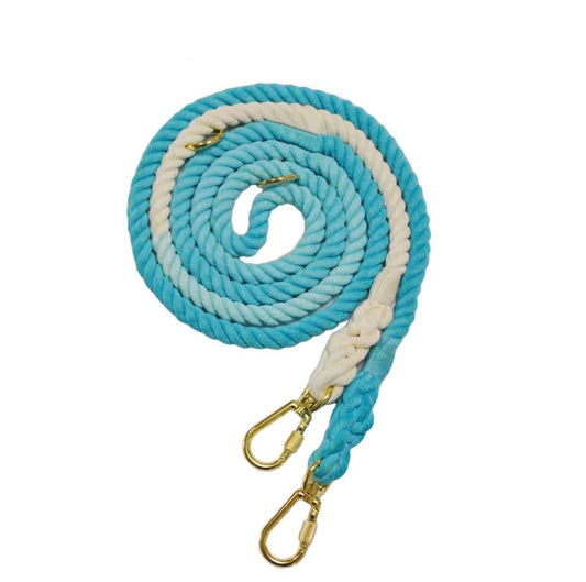 HANDS FREE DOG ROPE LEASH - OMBRE LIGHT BLUE